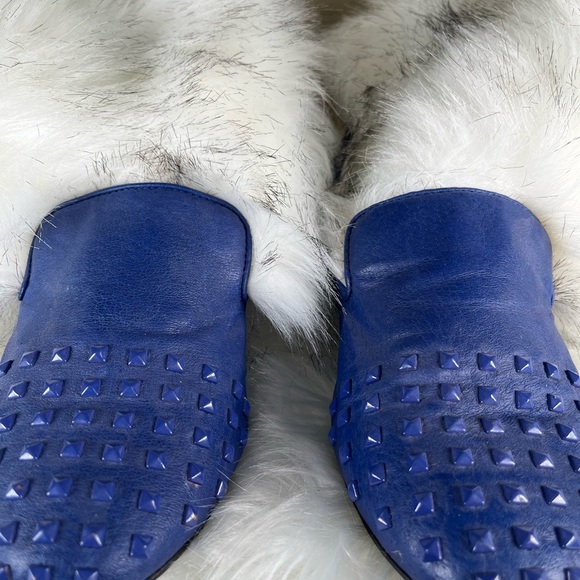 Steve Madden Blue Studded Flats - Picture 4 of 10